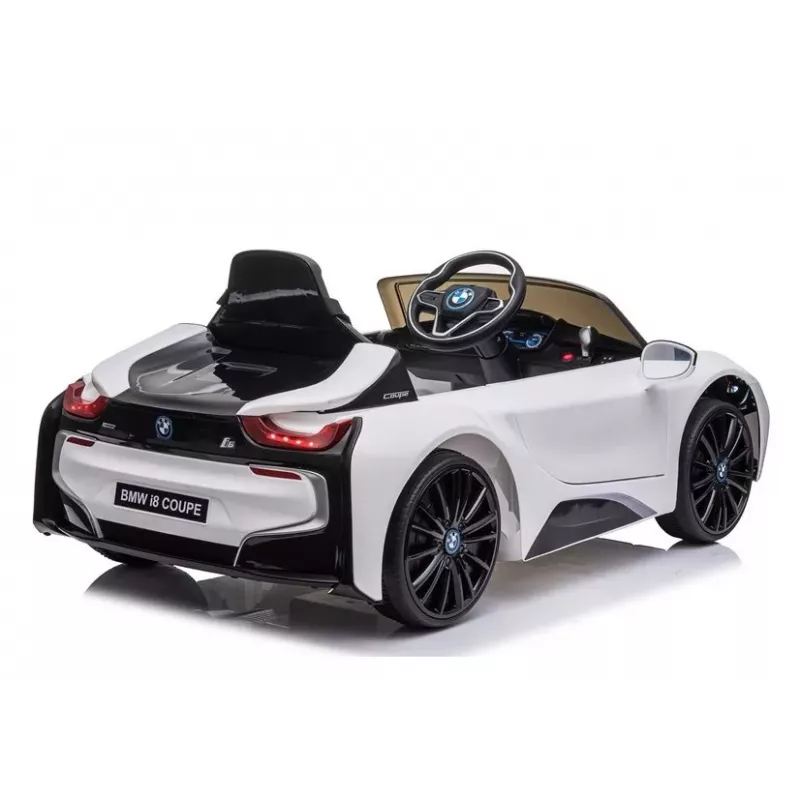 LEAN CARS automobilis su baterija BMW i8 Coupe baltas