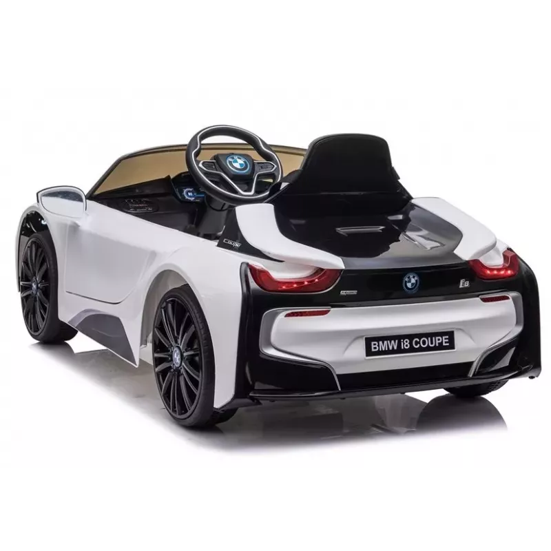 LEAN CARS automobilis su baterija BMW i8 Coupe baltas