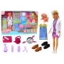 LEAN TOYS Anlily 4in1 Fashion Doll Playset - Doctor, Hairdresser, Cook, Animal Care - Over 50 Pieces