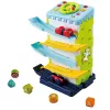 LEAN TOYS Educational Block Slide with Cars Sorter - Interaktyvus žaislas su šviesomis ir garsais