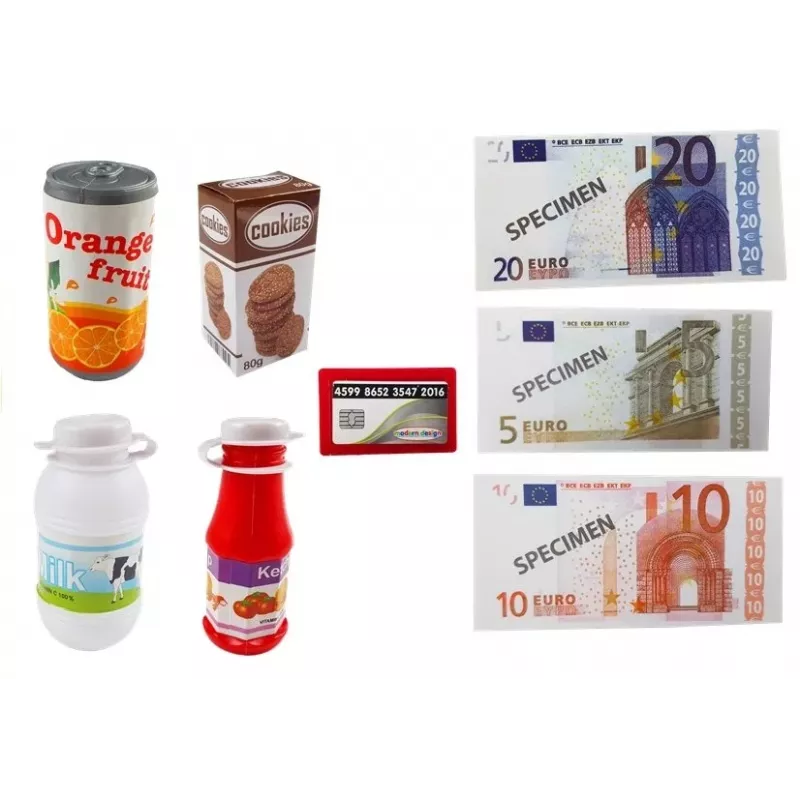 LEAN TOYS Kasos aparatas su jutikliniu skaičiuotuvu + aksesuarai