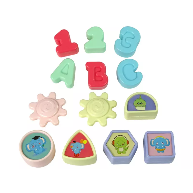 LEAN TOYS Interaktyvus telefono rūšiuotuvas mokantis formų, skaičių, pianinas