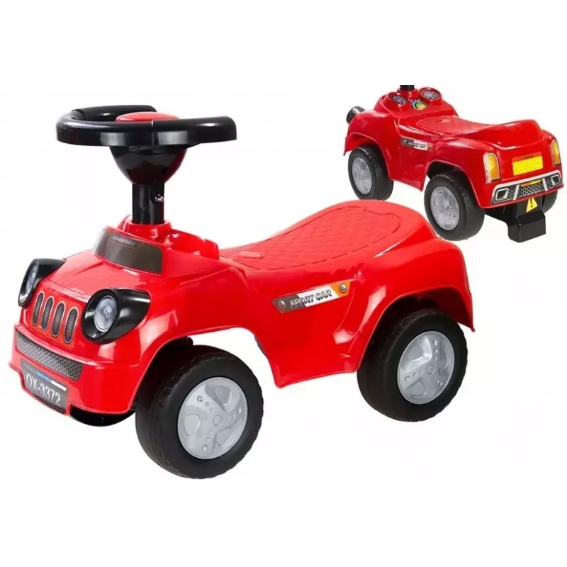 LEAN CARS vaikiškas automobilis su pedalais ir pyptuku, sportinis raudonas