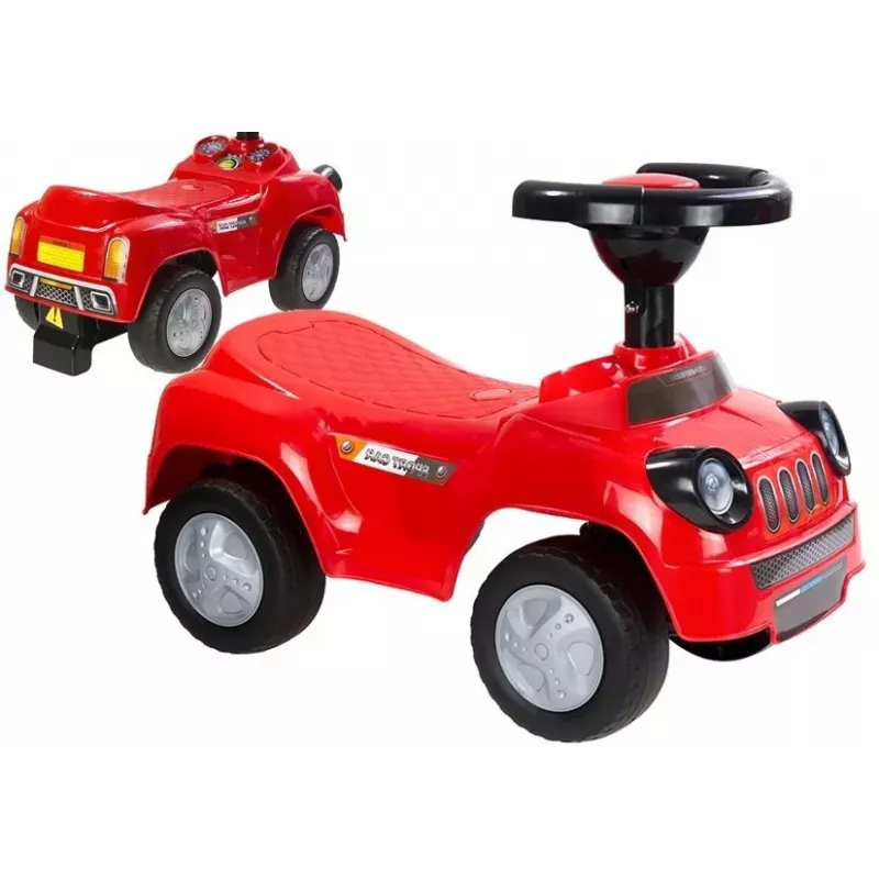 LEAN CARS vaikiškas automobilis su pedalais ir pyptuku, sportinis raudonas