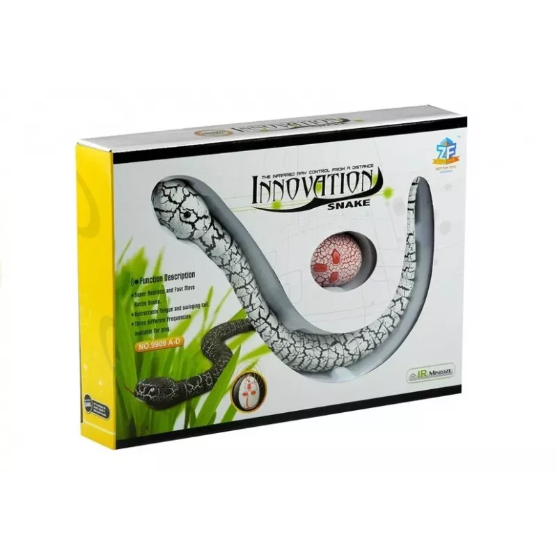 LEAN TOYS nuotoliniu valdymu balta gyvatė