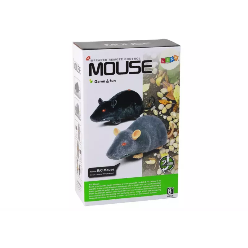 LEAN TOYS Didelė RC Pelė Ant Ratų Pilka - Iškrėsk Pokštą