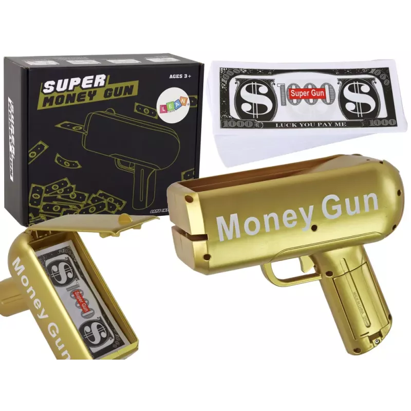 LEAN TOYS Money Gun Shooting Gold Launcher Money Gun Banknotes