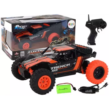 LEAN TOYS nuotoliniu valdymu visureigis automobilis R/C 1:24 oranžinis