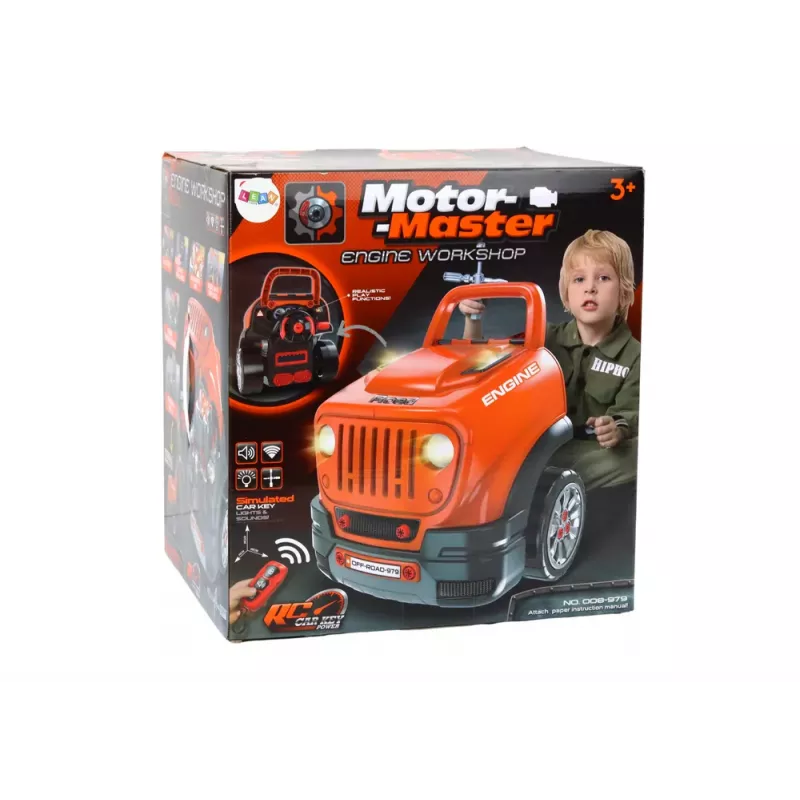LEAN TOYS Workshop Car Engine Disassembly DIY Kit Orange