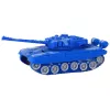 LEAN TOYS R/C Tank nuotoliniu valdymu, su šviesomis ir garsu, mėlynas, 1:18, 27MHz