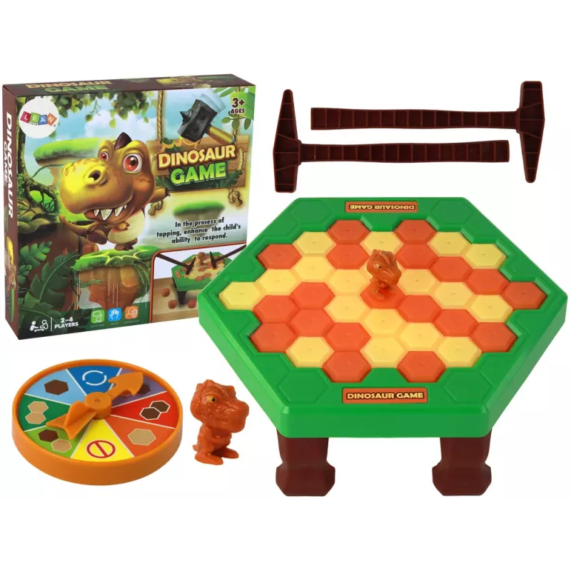 LEAN TOYS Family Arcade Game Dinosaur in Trouble Hammering