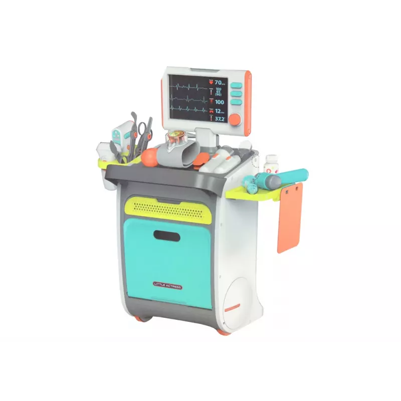LEAN TOYS Little Doctor's Set Doctor's Trolley X-Ray ECG Accessories Lights Sound 36pcs