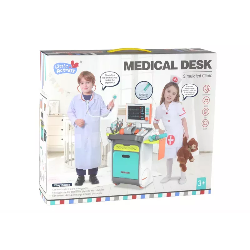 LEAN TOYS Little Doctor's Set Doctor's Trolley X-Ray ECG Accessories Lights Sound 36pcs