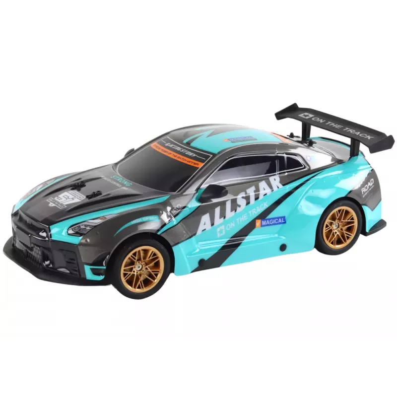 LEAN TOYS Didelis nuotoliniu valdymu sportinis automobilis 1:10 Turkio ir juodos spalvos