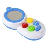 LEAN TOYS Mėlynas vaikiškas interaktyvus telefonas su šviesomis, garsais ir veidrodėliu