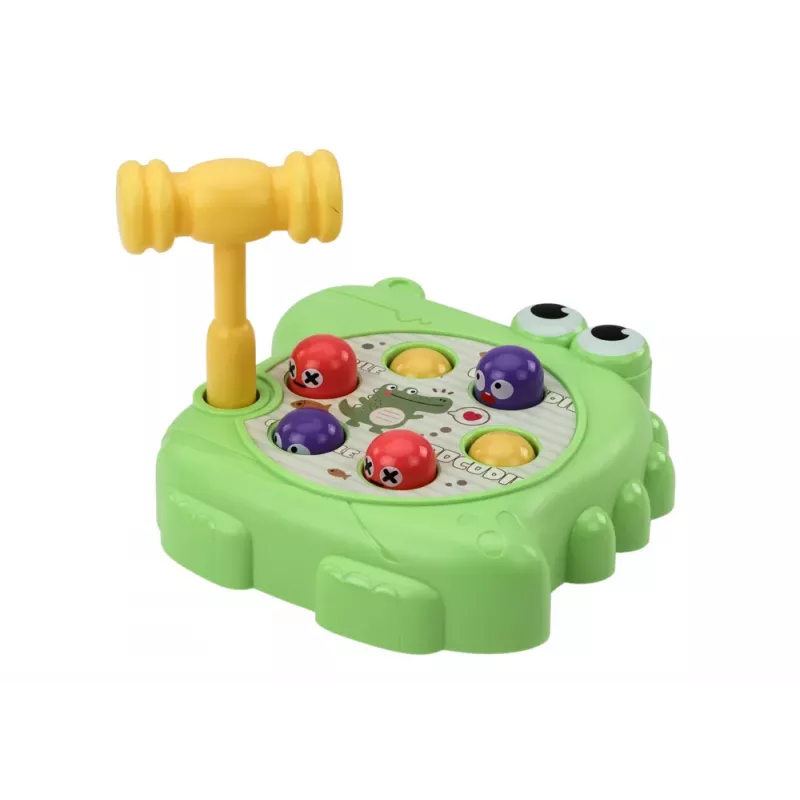 LEAN TOYS Arcade Game Wac A Mole Crocodile Green Hammer