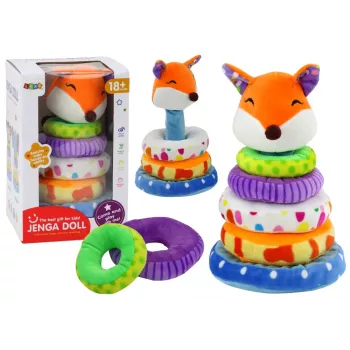 LEAN TOYS Plush Pyramid Fox Educational Mascot Colorful 27 cm