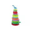 LEAN TOYS Giraffe Pyramid Puzzle 13 Circles Colorful 43cm x 18cm x 18cm