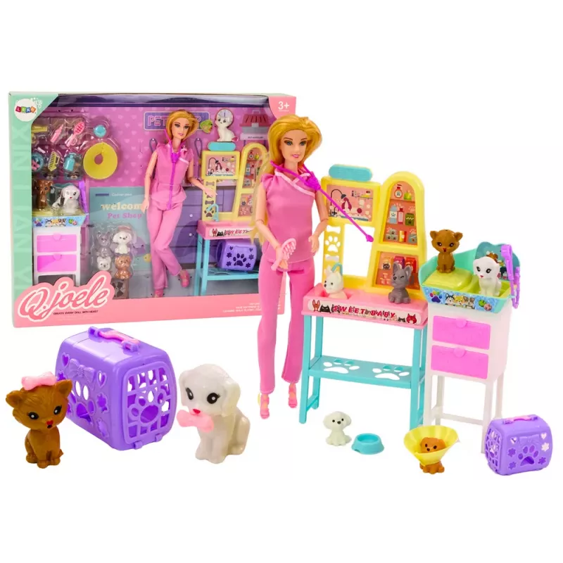 LEAN TOYS Lalaloopsy Veterinarian Doll Set with Treatment Furniture, Accessories, and Pet