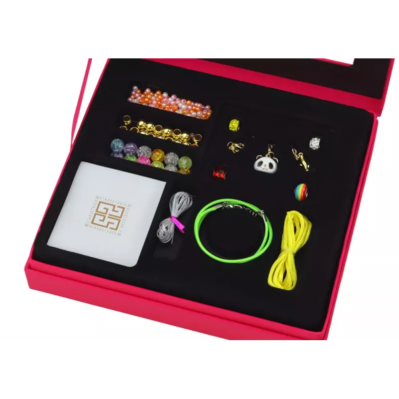 LEAN TOYS Rinkinys papuošalų apyrankių gamybai, karoliukai ir pakabukai