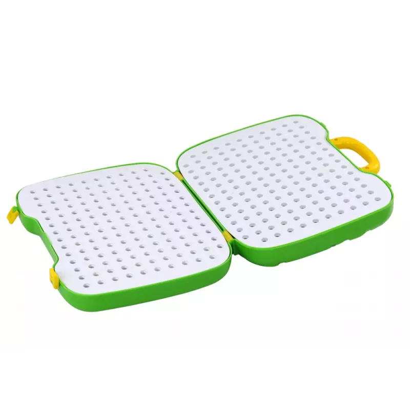 LEAN TOYS Staliniukas Lagaminas DIY Rinkinys Dėlionės Blokeliai Dinozauras Atsuktuvas 249 Dalys