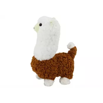 LEAN TOYS Llama Interactive Pet Brown Alpaca Walks Game 23 cm