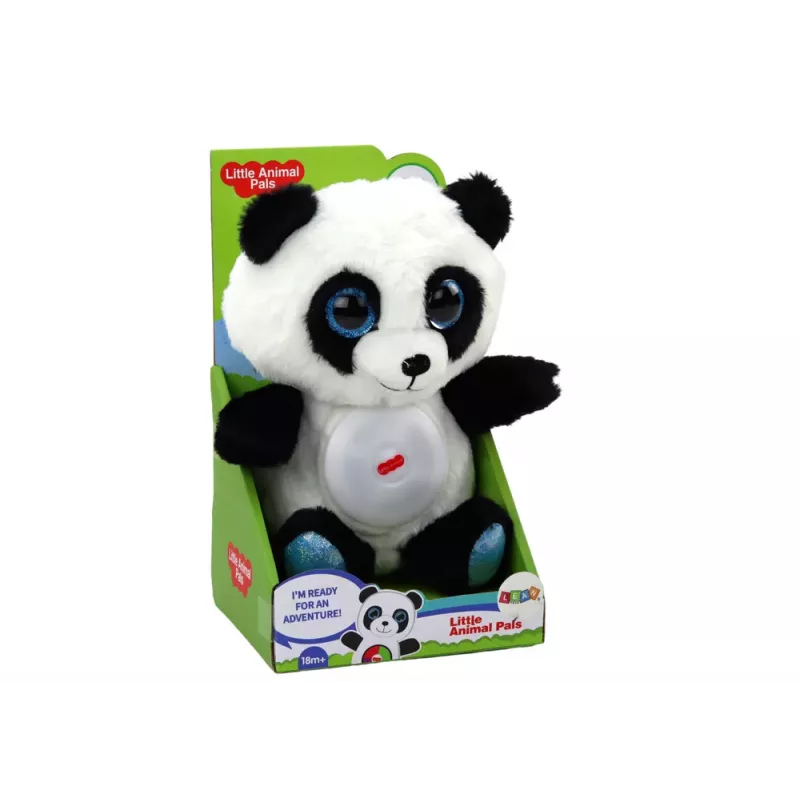 LEAN TOYS Panda Teddy Bear Sleeper Lamp Lullabies Cuddly Toy Mascot 30 cm