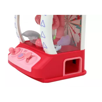 LEAN TOYS Mini kranų mašina lėlėms, prietaisams, minkštiems žaislams, kamuoliukams gaudyti - rožinė