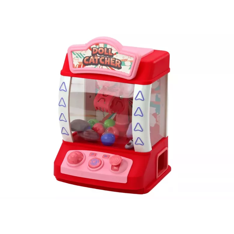 LEAN TOYS Mini kranų mašina lėlėms, prietaisams, minkštiems žaislams, kamuoliukams gaudyti - rožinė