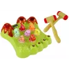 LEAN TOYS Wack-A-Mole žaidimas Dinozaurai lenta du plaktukai žalia šviesa garsas