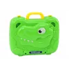 LEAN TOYS Stalo lagaminas „Pasidaryk pats“ rinkinys Dėlionės blokeliai Dinozauras Atsuktuvas 249 vnt.