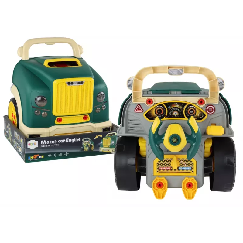 LEAN TOYS Workshop Engine Truck Disassembly DIY Kit Green