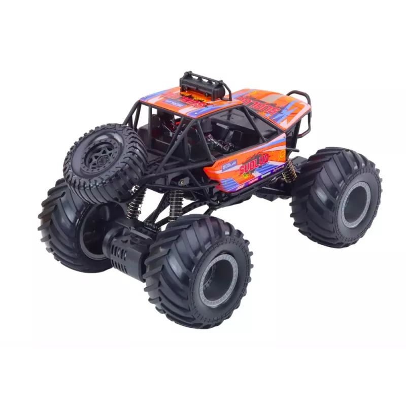 LEAN TOYS Visureigis nuotoliniu valdymu RC automobilis 1:8 amortizatoriai oranžinis