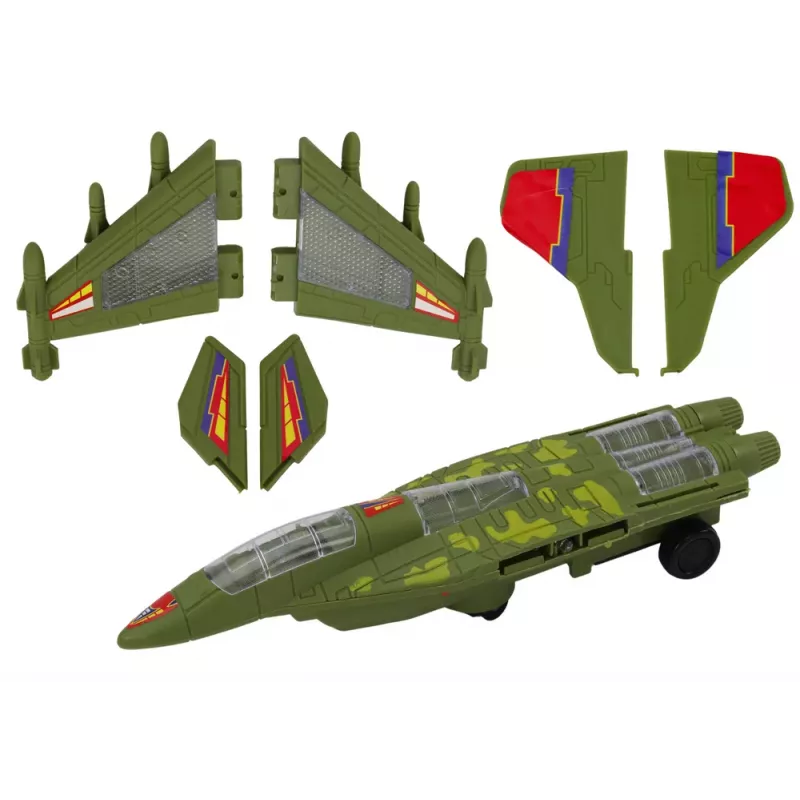 LEAN TOYS F35 Military Fighter Driving Lights Sounds Green