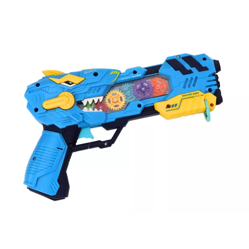 LEAN TOYS Gun Projector Dinosaur Lights Sounds Blue Red