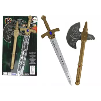 LEAN TOYS Sword Ax Knight Set - Riterio ginklų rinkinys vaikams