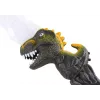 LEAN TOYS Šviesos kardas su dinozauro formos rankena, žalias
