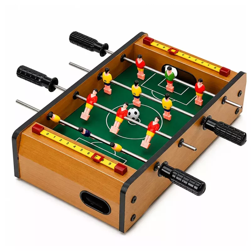 LEAN TOYS Mini Wooden Table Football 36cm x 21.5cm x 9cm