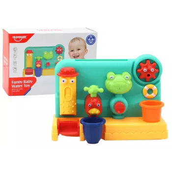 LEAN TOYS Vaikų vonios žaislas Fontano Malūnėlis Varlytė Čiaupas