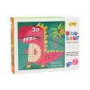 LEAN TOYS Edukacinis Dėlionė 6v1 Blokų Dėlionės Kubeliai 6 Paveikslėliai Dinozaurai 9 Vnt.
