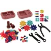 LEAN TOYS 3D konstrukcinis galvosūkis su plytelėmis DIY dėžutėje ir atsukimo grąžtu