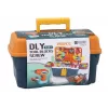 LEAN TOYS 3D konstrukcinis galvosūkis su plytelėmis DIY dėžutėje ir atsukimo grąžtu