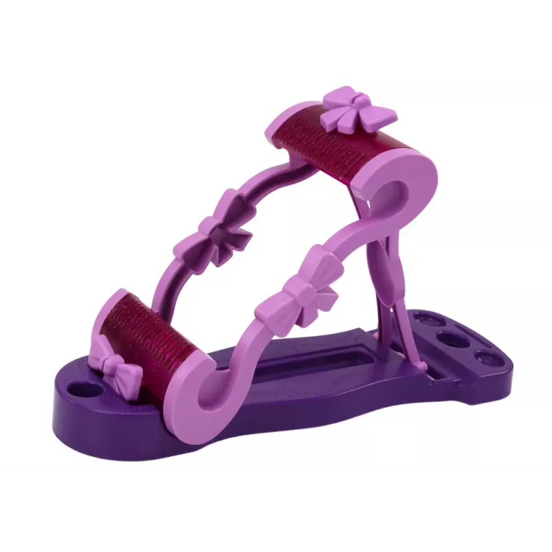 LEAN TOYS Kūrybinis papuošalų gamybos mašinėlės rinkinys su siuvinėjimo siūlais ir karoliukais