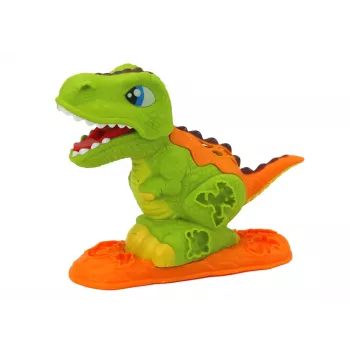LEAN TOYS Dinozaurų modelino rinkinys 6 spalvų su delfino ir kriauklės formelėmis