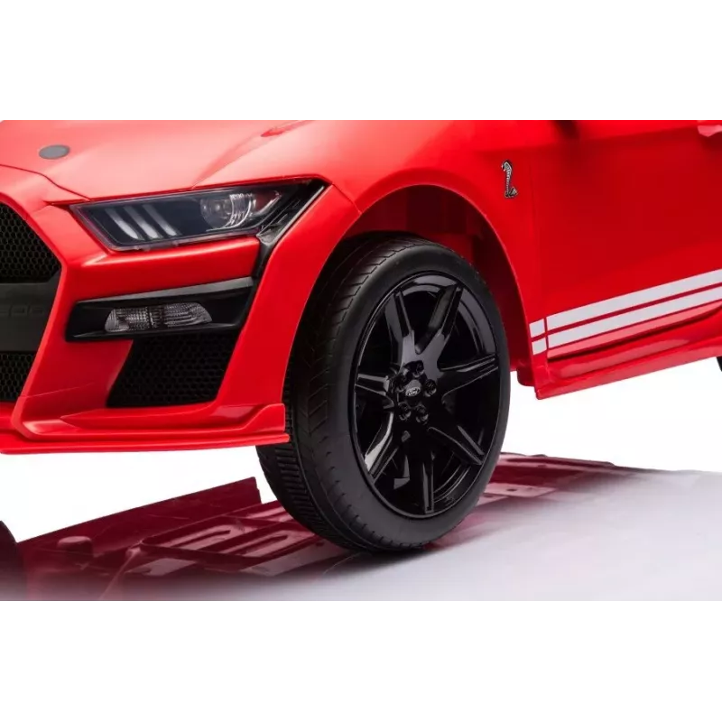 LEAN CARS Baterijomis varoma transporto priemonė Ford Mustang GT500 Shelby raudona