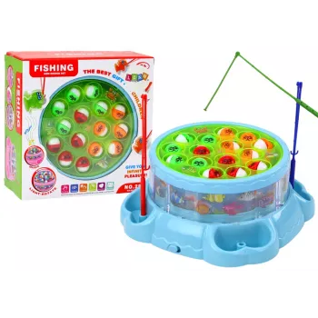 LEAN TOYS Žaidimo meškerės su šviesomis ir garsais Mėlyna
