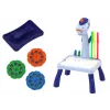 LEAN TOYS Mini Projector Tetris Table 2in1 Blue Unicorn