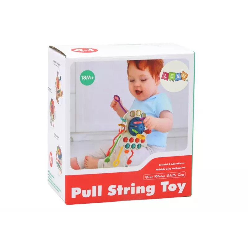 LEAN TOYS Spalvingas aštuonkojis dantukų dygimo žaislas kūdikiams