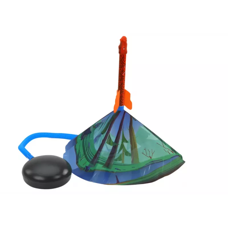 LEAN TOYS Raketų paleidimo žaidimas Dinozaurai Miškas Spalvingas Push Up