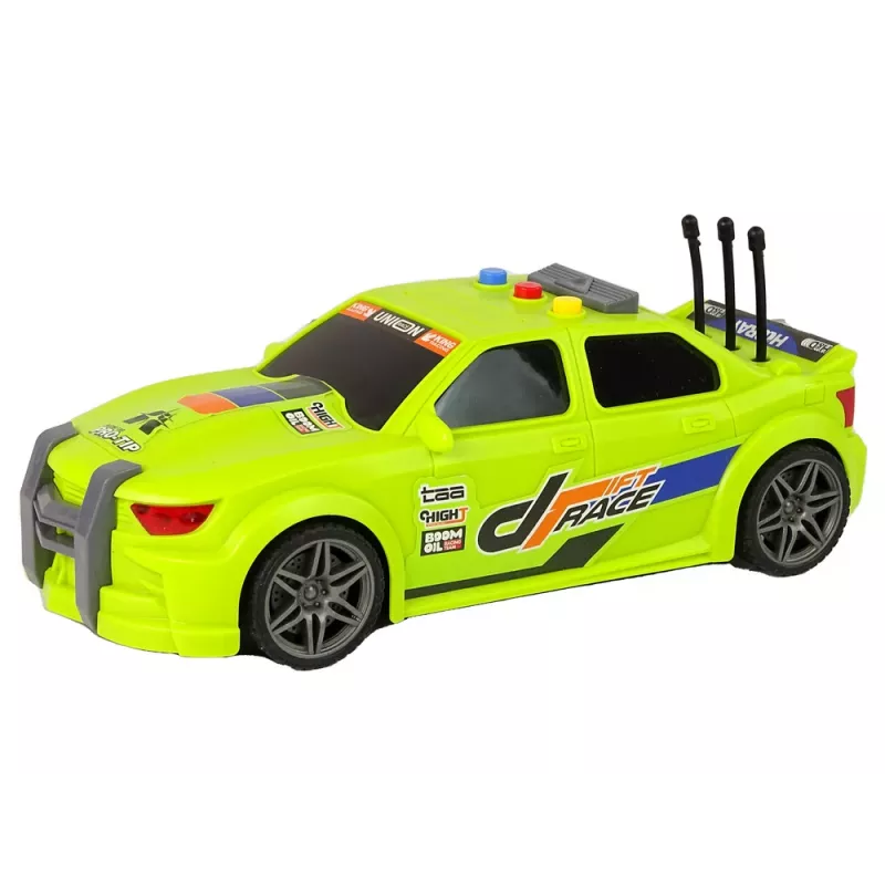LEAN TOYS Sportinis automobilis su šviesomis ir garsais, žalias, 1:16
